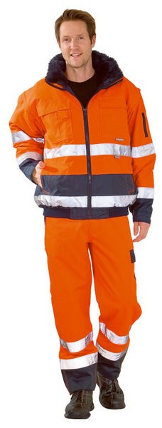 Warnwetterschutz Comfortjacke orange/marine